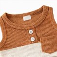 thumbnail image 6 of Toddler Baby Boy Clothes Summer Outfits Clothing Set Color Block Striped Sleeveless Top Drawstring Shorts Casual Daily Wear Size 6-9 Months, 6 of 6