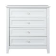 thumbnail image 3 of Paproos 4 Drawer Dresser, Solid Wood Dressers for Bedroom, Chest of Drawers with Retro Round Handle, Large Capacity Clothes Organizer Wide Storage Cabinet for Closet Living Room, Antique White, 3 of 12