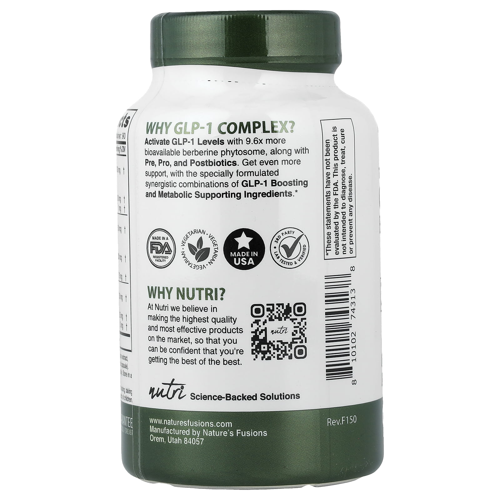 Nutri GLP-1 Complex, 90 Vegan Capsules