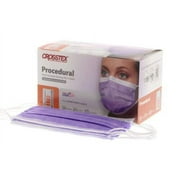 Crosstex GCPLV Procedural Earloop Face Masks Fluid Resistant Lavender 50/Bx