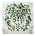 thumbnail image 2 of Ambesonne Eucalyptus Leaves Shower Curtain, Weeping Wreath, 69"Wx75"L, Ivory and Laurel Green, 2 of 4
