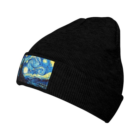 ZICANCN Knit Bonnet Chapeau-Starry Night Vincent Bonnet d'Hiver Doux Chaud Classique pour Hommes Femmes Van Gough Peinture Ciel Nocturne