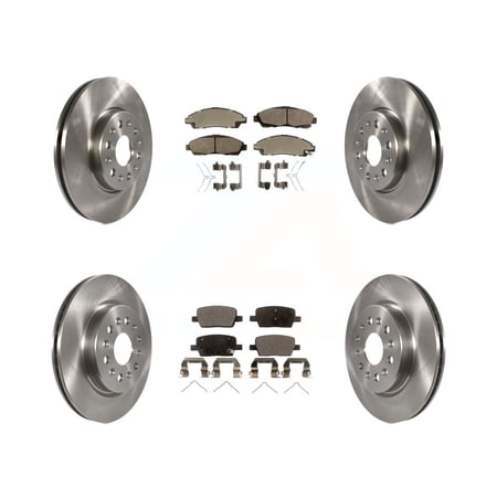 P-2371 Brake Pad Set Front Ceramic Brake Pad Set For Acura ZDX, Cadillac XT5, GMC Acadia, Chevy Traverse & More Front Brake Pad With Hardware