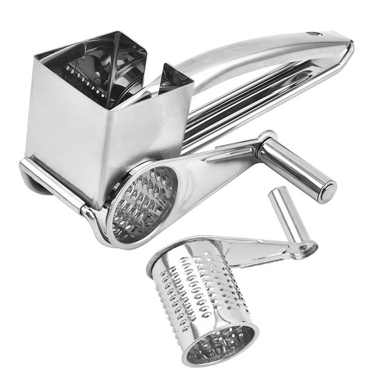 Rotary Cheese Grater,Stainless Steel Cheese Grater Chopper Grinder with  Drum Blade Kitchen Tool Supplies 