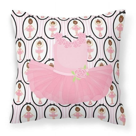 Ballerina Pink Tutu Fabric Decorative Pillow - 14 x 3 x 14 in.