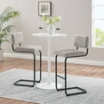thumbnail image 2 of Bar Stool Chair Barstool, Set of 2, Taupe Gray Black, Fabric, Metal, Mid Century Pub Cafe Bistro Dining Kitchen, Modern Contemporary HB34861, 2 of 11