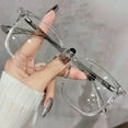 thumbnail image 4 of Fashion Women Large Square Glasses Anti-blue Light Clear Eyeglasses Ultralight Unisex Transparent Computer Glasses, 4 of 9