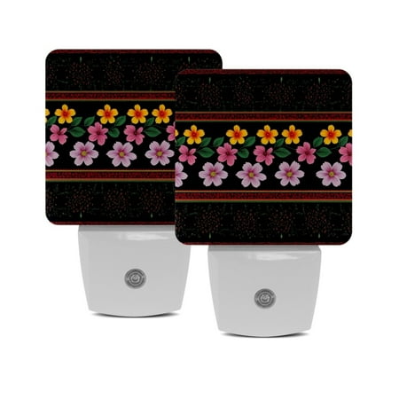 

Night Light Night Lights Plug into Wall 2-Pack Nightlight Plug in Night Light Dusk to Dawn Night Lamp Led Night Light for Adults Kids Room Vintage Cherry Blossom Flower Floral Retro