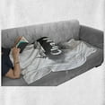 thumbnail image 6 of Charleston Soft Flannel Fleece Blanket, Smoky Style City Skyline Simplistic Illustration Modern Graphic Design, Cozy Plush for Indoor and Outdoor Use, 70" x 90", Charcoal Grey White, by Ambesonne, 6 of 6