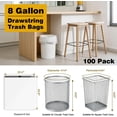 thumbnail image 2 of 8 Gallon Trash Bags with Drawstring, 30 Liter Garbage Can Liners, Leak-Proof Bathroom Trash Bags for Waste Baskets, Office & Bedroom Trash Cans, 100 Count, 2 of 6