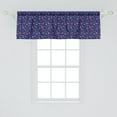 thumbnail image 2 of Ambesonne Cartoon Window Valance, Smiling Face Flowers Hearts, 54" X 18", Dark Blue Yellow Pink, 2 of 3