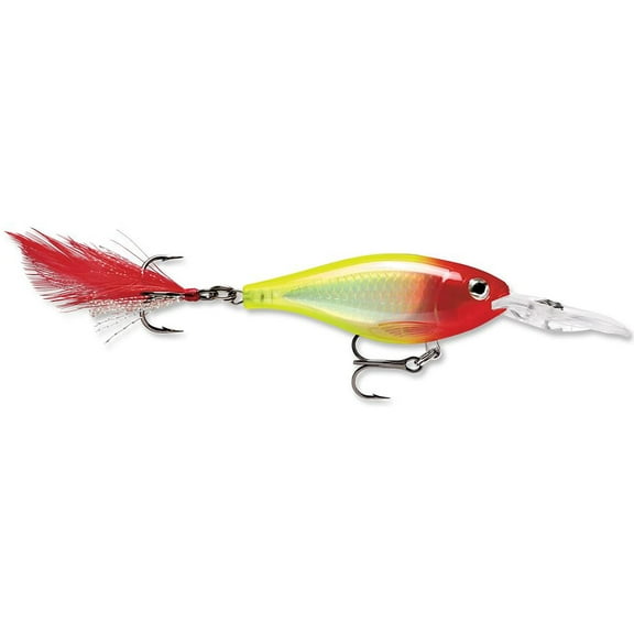 Rapala X-Rap Shad 2.5" Fishing Lure, Clown, Size 6, 5/16 oz.