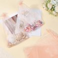 thumbnail image 3 of 25Pcs PeachPuff Rectangle Organza Drawstring Packaging Bags Gift Wrapping Favor Bags Jewelry Storage Pouches with Ribbons for Wedding Party Favors 29.5x19.5x0.05cm, 3 of 3