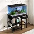 thumbnail image 2 of 40-50 Gallon Fish Tank Stand with Power Outlet, Aquarium Stand with 3-Tier Adjustable Storage Shelves, Fish Stand with Storage Drawers, 36.6"*18.9" Tabletop (Black), 2 of 7