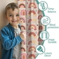 thumbnail image 3 of Blackout Kids Curtains,Pink Boho Bohemia Rainbows Hearts Stars Pattern Childrens Insulated Curtains Set Of 2,Bedroom Essentials,Toddler Room Decor 42x63in(106x160cm), 3 of 5