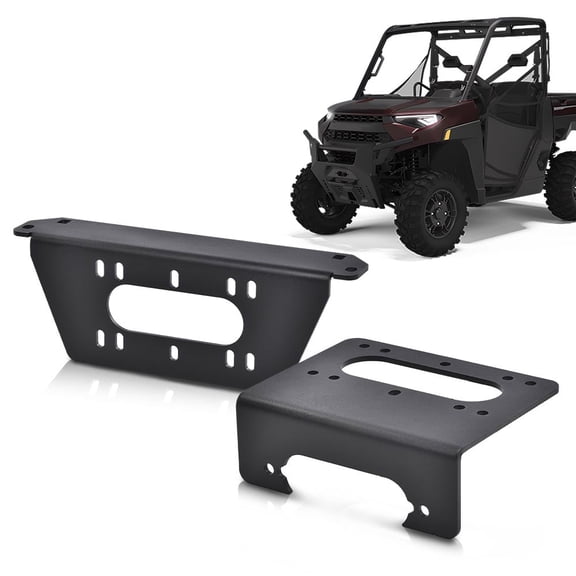 PIT66 Winch Mount Plate Kit Fit For 2018-2023 Polaris Full Size Ranger 1000 XP 4x4