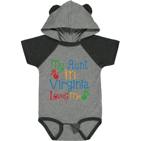 

Inktastic My Aunt in Virginia Loves Me Gift Baby Boy or Baby Girl Bodysuit