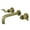 Antique Brass, variant on Kingston Brass KS8121DFL NuWave Double-Handle 3-Hole Wall Mount Bathroom Faucet in Polished Chrome