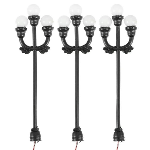 3 Pcs Sand Table Model Lamp Landscape Street Lamp Model Lamp Park Lamp (3 Lamps)