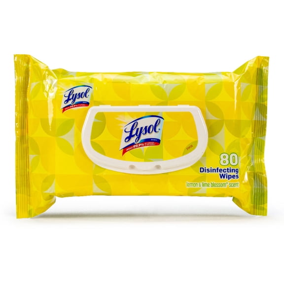 3 Pack of Lysol Disinfecting Handi-Pack Wipes, Lemon and Lime Blossom,80ct/each