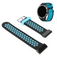 thumbnail image 3 of Correa deportiva bandas de silicona transpirables de 2 colores pulsera de repuesto ajustable para Garmin Fenix 7X 6X 5X negro azul, 3 of 12