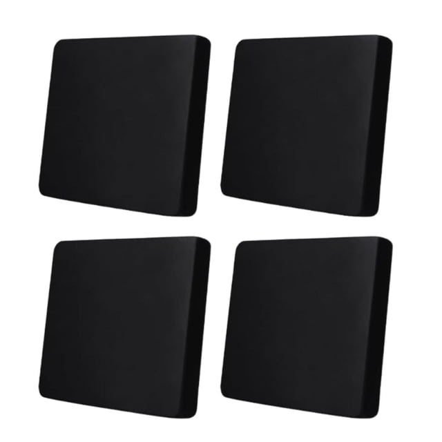 Fundas elásticas para cojines patio, 4 piezas, protectoras para muebles, fundas para asientos sofá, ideales para oficinas, hoteles, cafeterías, Negro