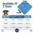 thumbnail image 4 of Houston Imports Hooded Dog Bathrobe Towel - Dog Grooming Bundle with Highly Absorbent Soft Micro-Fiber Towel Dog Robe and Pair of Dog Cleaning Gloves to Help Detangle Dog Hair while Grooming, Small, 4 of 5