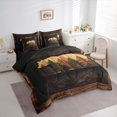thumbnail image 3 of Homewish Brown Bear Print Bedding Comforter Set 7 Pieces, Rustic Farmhouse Full Bedding Set, Teens Kids Adult Men Reversible Fitted Sheet Flat Sheet, Microfiber Bedroom Decor, 3 of 7