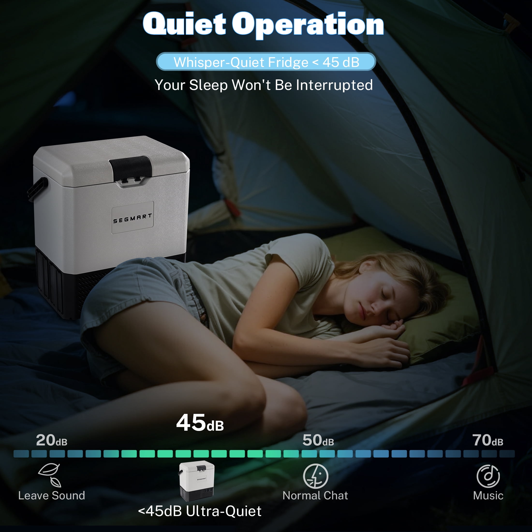 12 Volt Car Refrigerator, 14QT(13.5L) Compressor Electric Cooler -4℉ ~ 68℉ with Handle, Portable Freezer with APP Control, Car Fridge with 12/24V DC, 220 AC for Camping, Travel, Truck, Home