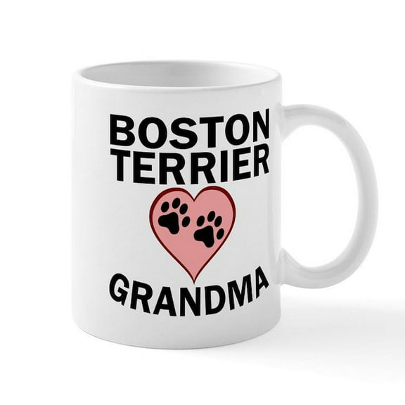 CafePress - Boston Terrier Grandma Mugs - 11 oz Ceramic Mug - Novelty Coffee Tea Cup