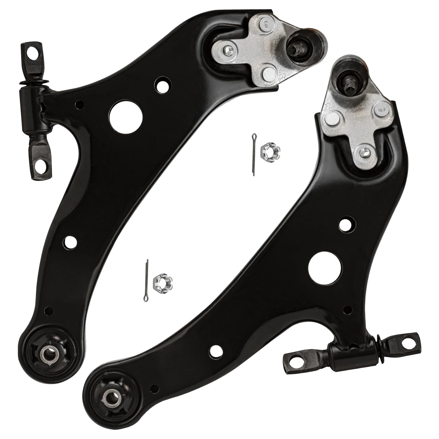 Detroit Axle - 8pc Front End Suspension Kit for Toyota 2011-2020 Sienna 2 Lower Control Arms with Ball Joints 4 Inner Outer Tie Rods 2 Sway Bar Links Replacement
