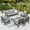 Gray, variant on Sophia & William 7 Seat Patio Conversation Set,Outdoor Furniture Set with Rocking Chairs & Fixed Chairs, Pacific Blue