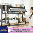 thumbnail image 6 of INO Design Dish Drying Rack Large Dish Rack Kitchen Organizers and Storage, Over The Sink Dish Drainer, Dish Racks with Sponge Holder and Knife, Bowl Holder for Kitchen Sink Counter - Black, 6 of 10