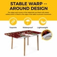 thumbnail image 4 of Red Plaid Christmas Table Cloths for 6 Foot Rectangle Tables, Snowman Xmas Tree Ball Snowflake Winter Patio Waterproof Elastic Fitted Tablecloths, Washable Rectangular Table Cover for Camping, 4 of 8