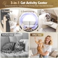 thumbnail image 3 of SuperDeal 43in Cat Treadmill Natural Solid Wood Cat Wheel Exerciser Indoor for Cats Running Fitness W/Secure Lock Scratching Post & Rubber Wheels, 3 of 10