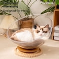 thumbnail image 3 of Acrylic Space Capsule Cat Cave with 360° View & Rotating Toy: All-Season Small Pet Bed, Non-Slip Base, Food-Grade Durable Design for Year-Round Comfort & Interactive Play, 3 of 5