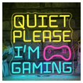 thumbnail image 1 of Letrero De Neón Quiet Please I'm Gaming Luz LED Regulable Con Alimentación USB, Ideal Para Sala De Juegos, Decoración De Pared 42cmx42cm, 1 of 5