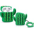 thumbnail image 1 of Divertida funda de silicona compatible con Apple Airpods 1 y 2 [Patrón 3D de frutas y verduras] [Los mejores regalos para niñas y niños] (Cactus), 1 of 5