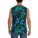 thumbnail image 4 of Fotbe Blue Floral with Butterflies Men's Camiseta sin Mangas Estampada para Hombres, Playera Casual para Gimnasio, Entrenamiento, Playa-X-Large, 4 of 7