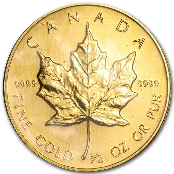 1989 Canada 1/2 oz Proof Gold Maple Leaf