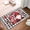 Black White Buffalo Grid, variant on Christmas Snowman Trees Entrance Door Mat, Red Plaid Low Profile Tradition Christmas Decor Welcome Doormat, Non-Slip Carpet Rugs Floor Mat Decorative for Home/Bathroom/Kitchen - 20"x31.5"