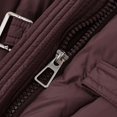 thumbnail image 4 of Womens Cropped Puffer Jacket Quilted Coat with Faux Fur Lapel Winter Warm Baggy Long Sleeve Zip Down Outerwear, 4 of 7