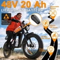 thumbnail image 4 of Electric Bike for Adults, 750W Motor,Max 28MPH ,60Mile, 20"x4" Fat Tire, E Mountain Bike, 48V/20AH Battery,UL2849,Fit for 18+, 4 of 10