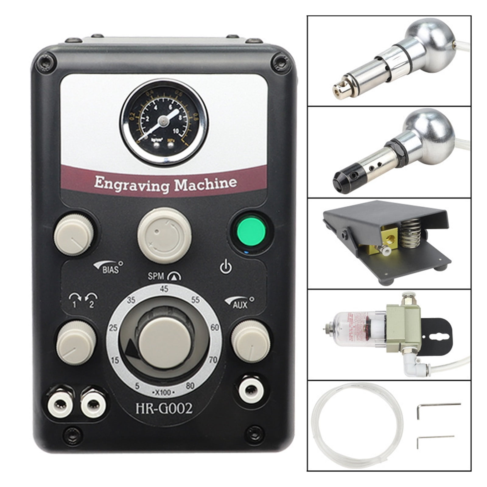 Graver Machine Pneumatic Engraving Machine, Stone Setting Tools Jewelry Engraver Set for Metal Gold Silver ,Powerhouse Performance