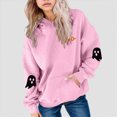 thumbnail image 2 of xaweyi Girls Comfort Warm Long Sleeve Hooded Sweatshirt Fashion Halloween Printed Tops for Daily Outdoor Wear Size 4-5 Years, 2 of 4