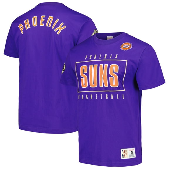 Men's Mitchell & Ness Purple Phoenix Suns Hardwood Classics Team OG 2.0 Premium Vintage Logo T-Shirt