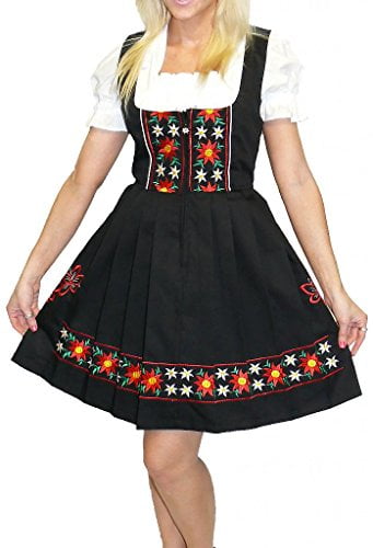 black dirndl dress