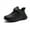 Black, variant on Boys Girls Sneakers Running Shoes Mesh Breathable Hook and Loop Slip-on Tennis Shoes (Little Kids/Big Kids)