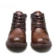 thumbnail image 2 of Botas de tobillo de cuero Retro para Hombre, Zapatos altos, zapatos informales de trabajo al aire libre para invierno, Botas de moto Punk para Hombre, Botas de talla grande para Hombre, 2 of 5