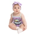 thumbnail image 2 of Mustang Baby Girls Sleeveless Graphic Romper with Matching Bow Headband, Sizes 0/3M-24M, 2 of 7